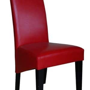 red leather high back dining chairs