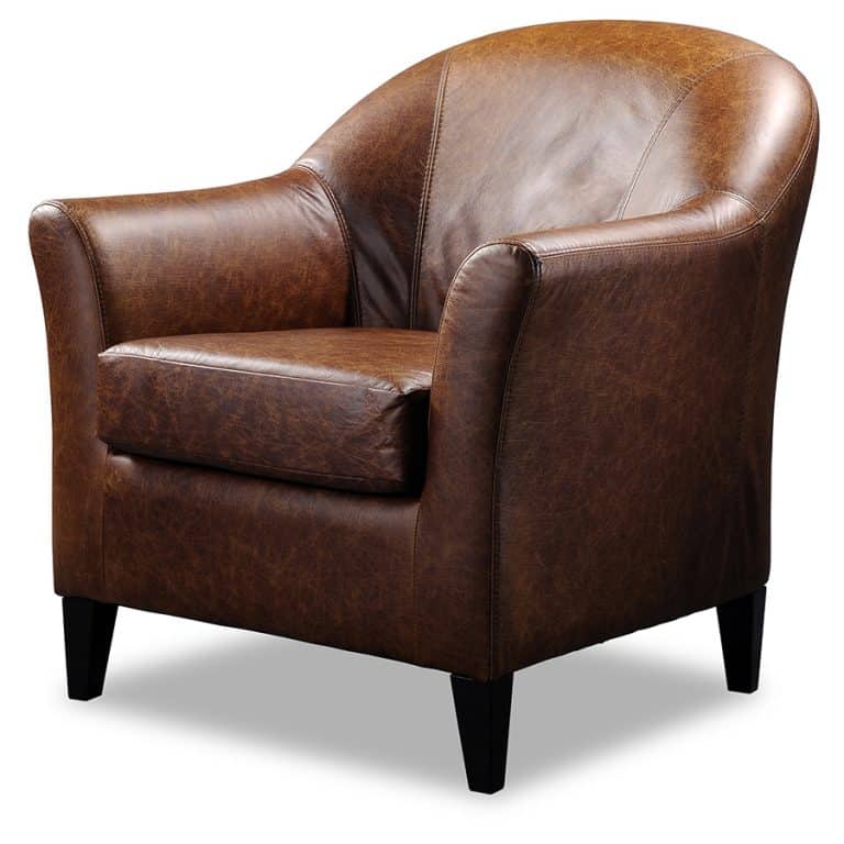 Leather Tub Chair | Spencer | Brisbane | Devlin Lounges